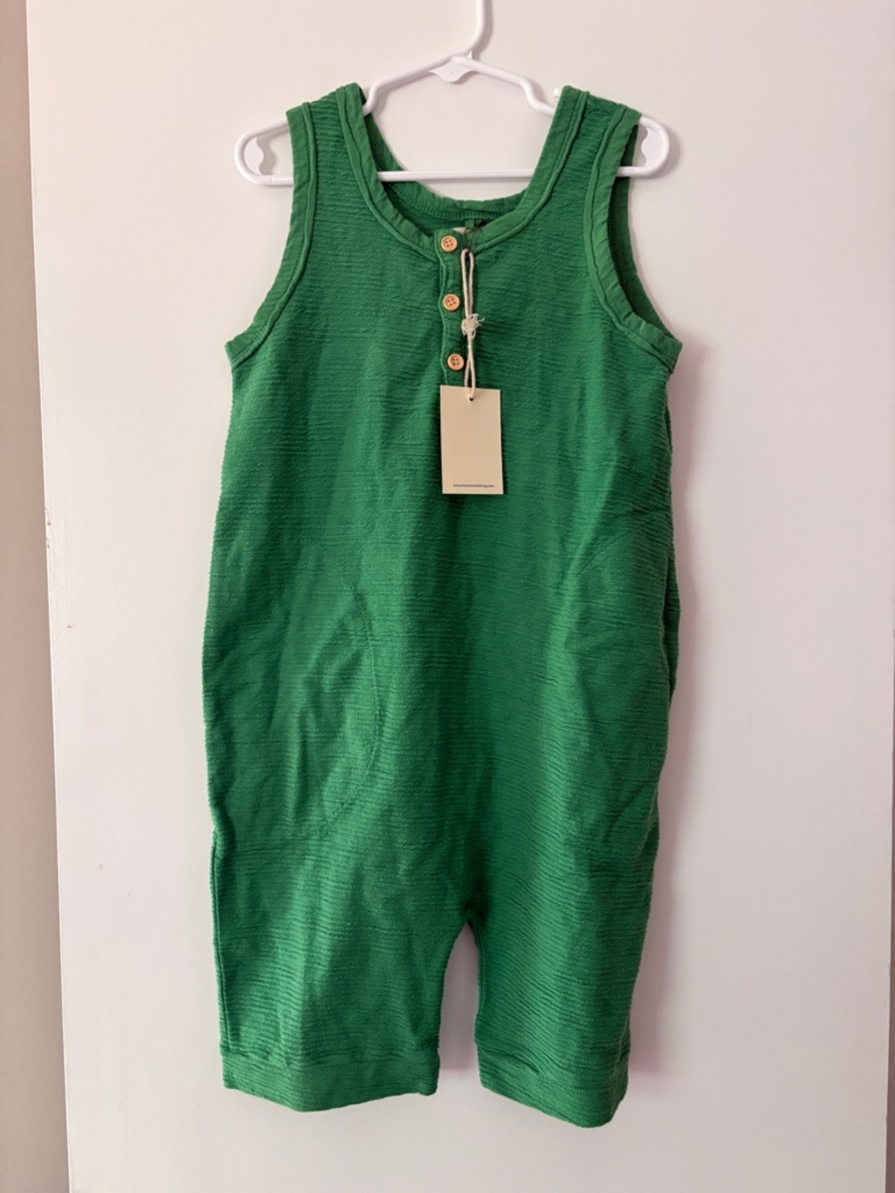 Nico Nico Green Knit Tank with Wooden Buttons